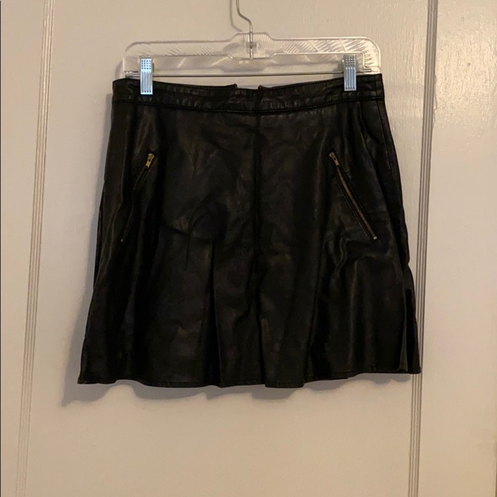 free people vegan leather skater skirt